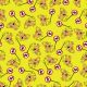 SQ3055 Funny Doggie Peeling On Sign Bandana, Yellow