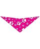 S3111 White Paws Bandana, Hot Pink