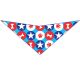 S3125 Red, White & Blue Dot Doggie Bandana, Blue