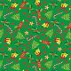SQ3126 Christmas Trees & Candy Canes Doggie Bandana, Green