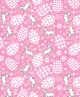 F7147 Easter Eggs Doggie Fabric, Pink