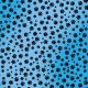 SQ3160 Black Pawprints Bandana, Blue