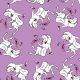 SQ3163 Pretty White Doggie Square, Purple