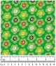 F7179 Flowers Paws Fabric Green