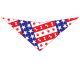 S3194 Stars & Pawprints Bandana, White