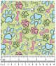 F7019 Paws & Bones Fabric Green