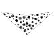 S3200 Black Pawprints Bandana, White