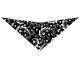 S3217 Paisley & Pawprints Bandana, Black