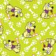 SQ3218 Cute Pawprint Puppy Bandana, Green