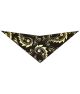 S3254 Black Gold Paisley Triangle Bandana 100% Premium Cotton