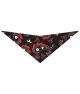 S3255 Black and Red Paisley Triangle Bandana 100% Premium Cotton