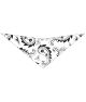S3257 Classic White Paisley Triangle Bandana 100% Premium Cotton