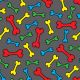 SQ3262 Colorful Bones Square Bandana
