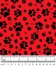 F7266 Paws Fabric, Red