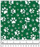 F7284 White Paws Fabric, Green