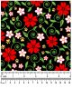 F7030 Flowers Fabric, Black
