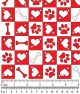 F7003 Valentine's Day Fabric, Red