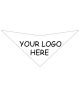 S3603 Black Logo Print, White Triangle Bandana