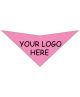 S3604 Black Logo Print, Light Pink Bandana