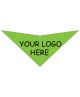 S3605 Black Logo Print, Lime Green Bandana