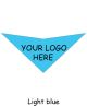 S3607 Black Logo Print, Light Blue Bandana