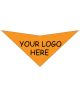 S3608 Black Logo Print, Orange Bandana