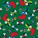 SQ3069 Christmas Bones & Stockings Doggie Bandana, Green
