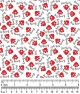  Valentine's Day Fabric by the Yard | Poly Cotton Blend Craft Fabric for Sewing, Quilting & Grooming Bandanas | Pre-Cut Available F7076