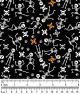 Halloween Dog Bandana Fabric by the Yard | Poly Cotton Blend Craft Fabric for Sewing, Quilting & Grooming Bandanas | Pre-Cut Available F7081