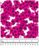 F7087 White Doggie Fabric, Pink