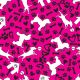 SQ3087 White Doggie Square Bandanas, Pink