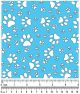 F7036 White Paws Fabric, Blue