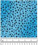F7160 Black Pawprints Fabric, Blue