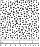 F7200 Black Pawprints Fabric, White