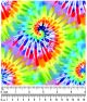 F7210 Tiedye Seventies Inspired Doggie Fabric, Rainbow