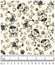 F7237 Checker Sketch Doggie Fabric, White