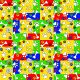 SQ3105 Paws & Bones Square Bandana