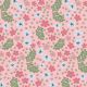 SQ3187 Spring Summer Square Bandana, Pink Flowers