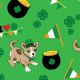 SQ3205 St. Patrick's Doggie Bandana, Green