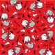 SQ3276 Hearts & Love Bandana, Red