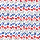 SQ3027 Patriotic Paws & Bones Square Bandana