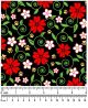 F7030 Spring Flowers Fabric, Black