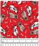 FA7072 Valentine's Day Doggie Fabric Red
