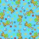 SQ3082 Summer Doggie Square Bandana Blue