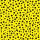SQ3088 Black Pawprints Bandana, Yellow Neon