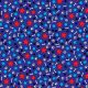 SQ3096 Red & Blue Stars, White Paws & Bones, Blue