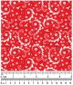 F7193 Paisley & Pawprints Fabric, Red