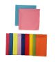 PKSQ13 12 Assorted SOLID COLOUR Square Dog Grooming Bandanas / Groomers Bulk Package