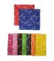 PKSQ2 12 Assorted PAISLEY Square Dog Grooming Bandanas / Groomers Bulk Package