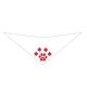 S3524 Paw & Maple Leaves Doggie Bandana, White 